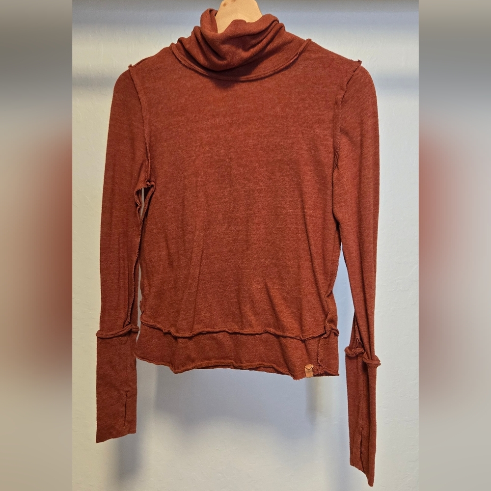 We The Free Rust Orange Knit Top